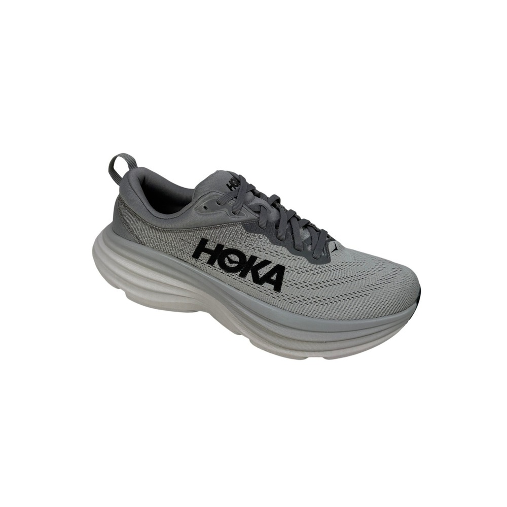 Hoka‎ Bondi 8 Mens 8.5 Extra Wide 2E Road Running Shoes Sharkskin Harbor Mist